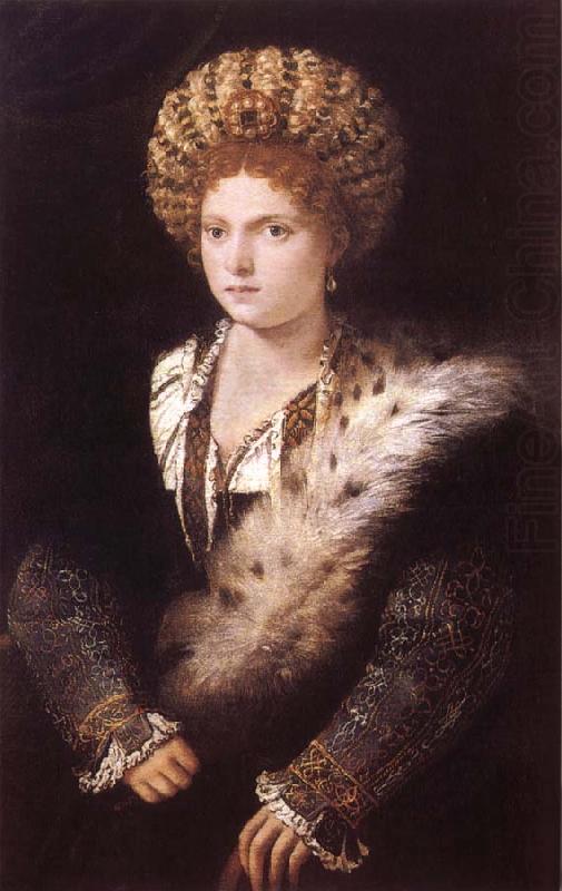 Portrat of Isabella d Este, TIZIANO Vecellio
